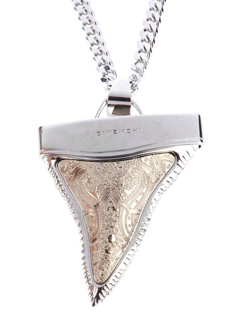 givenchy silver shark tooth necklace|Givenchy Shark Tooth .